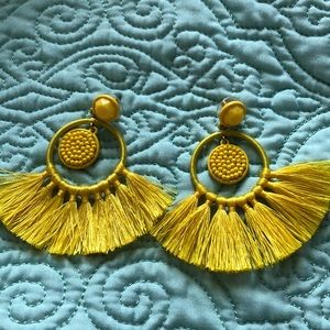 J Crew beaded tassel earrings